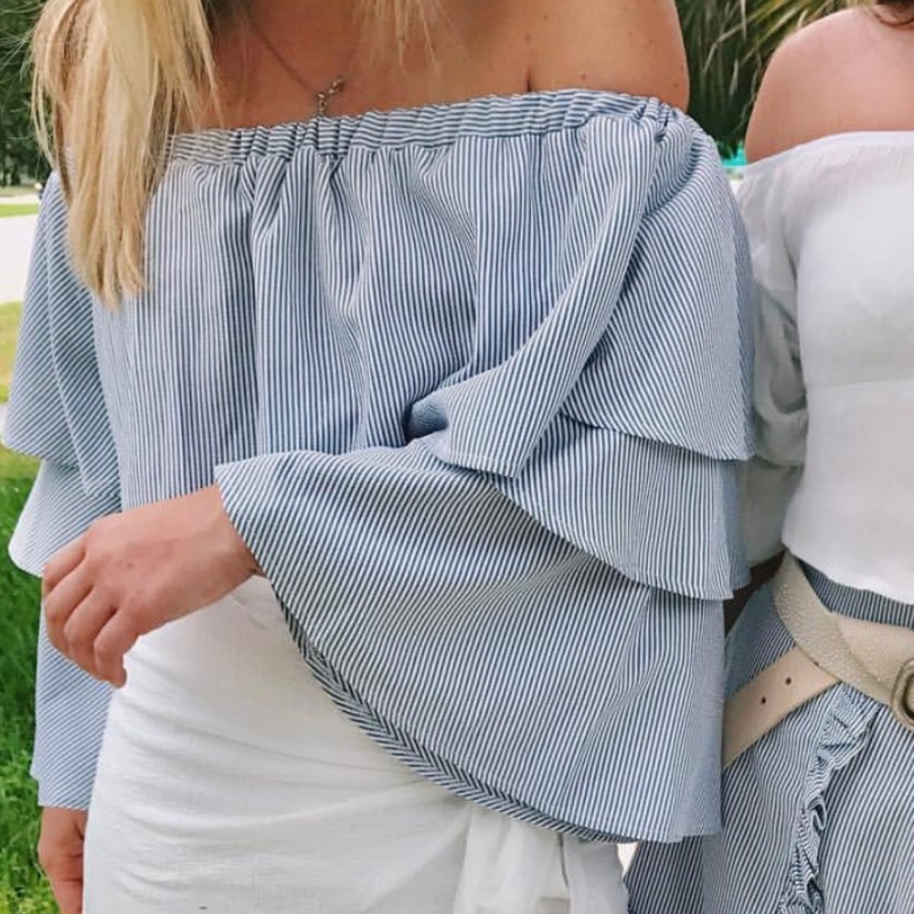 LF striped crop top